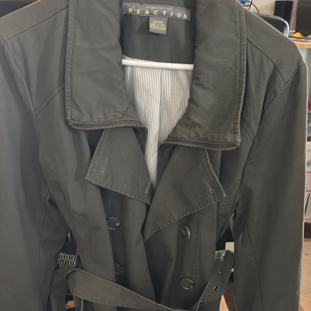 Kenneth Cole Reaction Women's green Trench Coat